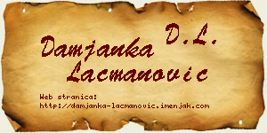 Damjanka Lacmanović vizit kartica